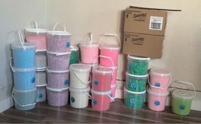 5 gallons & toilet paper and scent beads