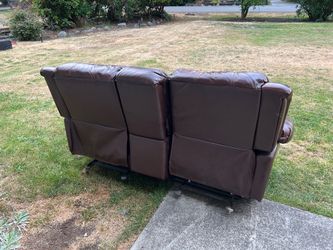Loveseat leather sofa recliner rocker