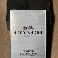 Coach Platinum Eau De Pafum, Cologne for Men, 2.0 Oz - Brand New