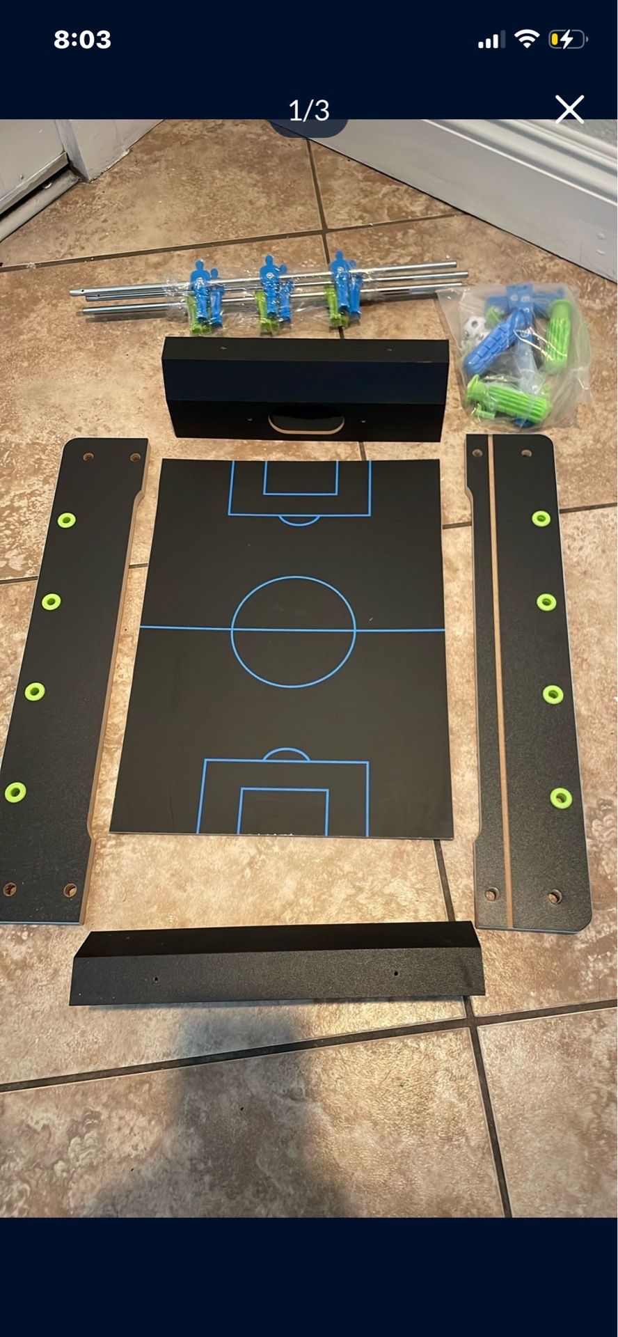 fluorescente mini soccer table