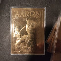 Bleachers Company Hank Aaron 23 Karat Gold Baseball Card