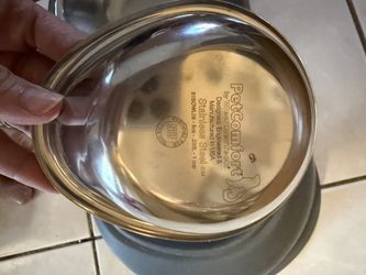 PetComfort by WeatherTech Double Pet Bowl Feeder, Stainless Steel Bowls, 8oz