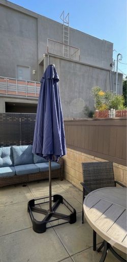 Large 15 foot blue umbrella
