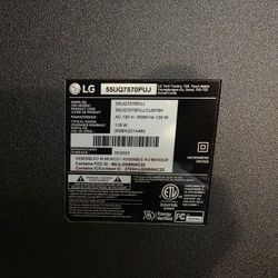  55-inch LG UQ75 Series LED 4K UHD Smart TV.