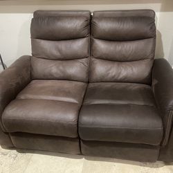 Faux Leather Loveseat Recliner