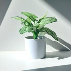 Artificial Prayer Plant Faux Indoor house pot planter green flower Home House Decor 