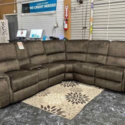 Shreveport 6 Pcs Modular Reclining Sectional Sofa Couch 