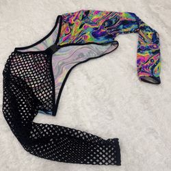 New 2xl neon mesh top shrug jacket festival rave raver outfit