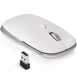 2.4G Wireless Computer Mouse, Optical Silent Ergonomic USB Mouse with 3 Adjustable DPI