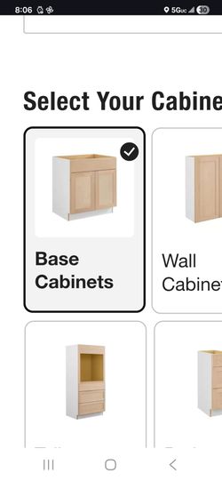 NEW Hampton Bay 30" Unfinished Shaker Base Cabinet DB30