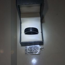 Black Diamond Solitaire Wedding Band