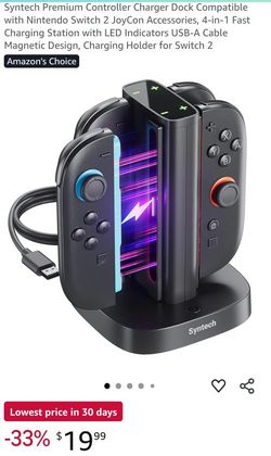 Syntech Premium Controller Charger Dock Compatible with Nintendo Switch 2