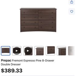 Drawer double dresser