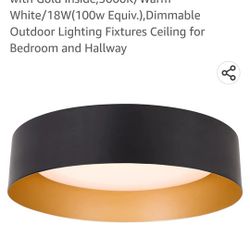 Black Flush Mount Ceiling Light Fixture