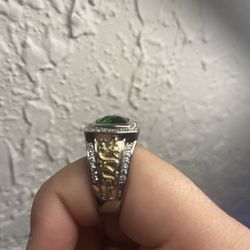 Mt. St. Helens Helenite Ring (size 8)