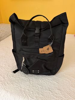New $138 bearpaw black padded backpack laptop school office travel