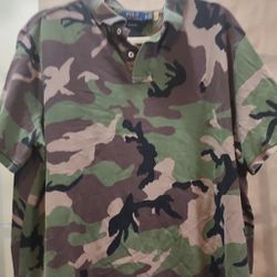 Polo Ralph Lauren Camo Short Sleeve Classic Fit Polo Shirt Size Extra Large Excellent Condition Only Worn Twice Been Packed Up