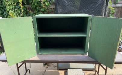 Vintage Solid‑Wood Tool Cabinet