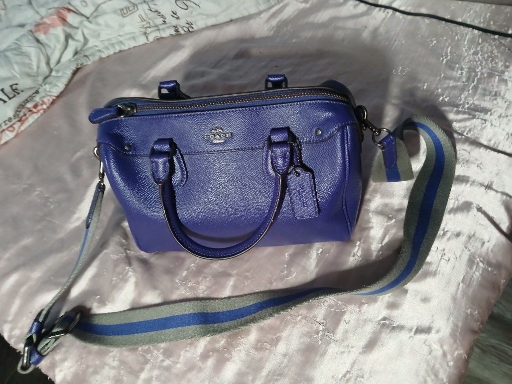Purple Coach Bag With Strap
