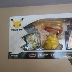 Pokemon Cards - Celebrations Pikachu VMAX Figure Box