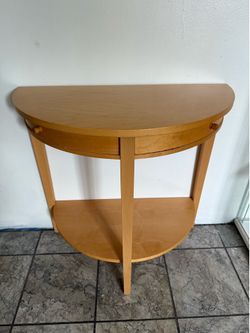Half Circle Wood Table