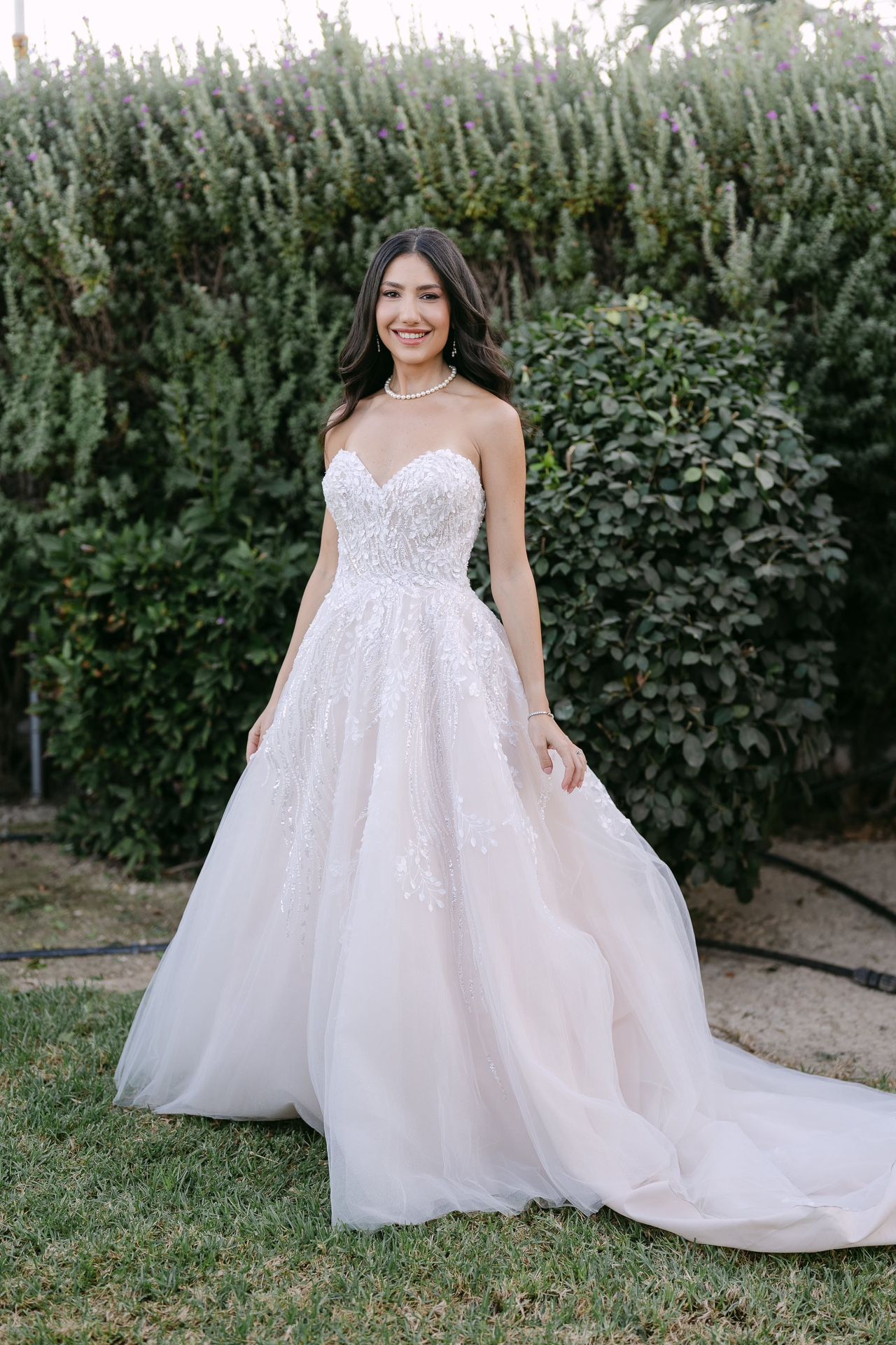 strapless open back dress Floor-Length Mother of The Bride Dress with A-Line and Princess Scoop Necklines main image 1