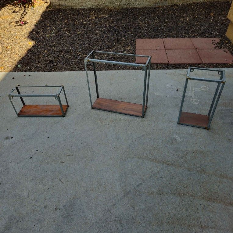Galvanized Metal Wall Shelves