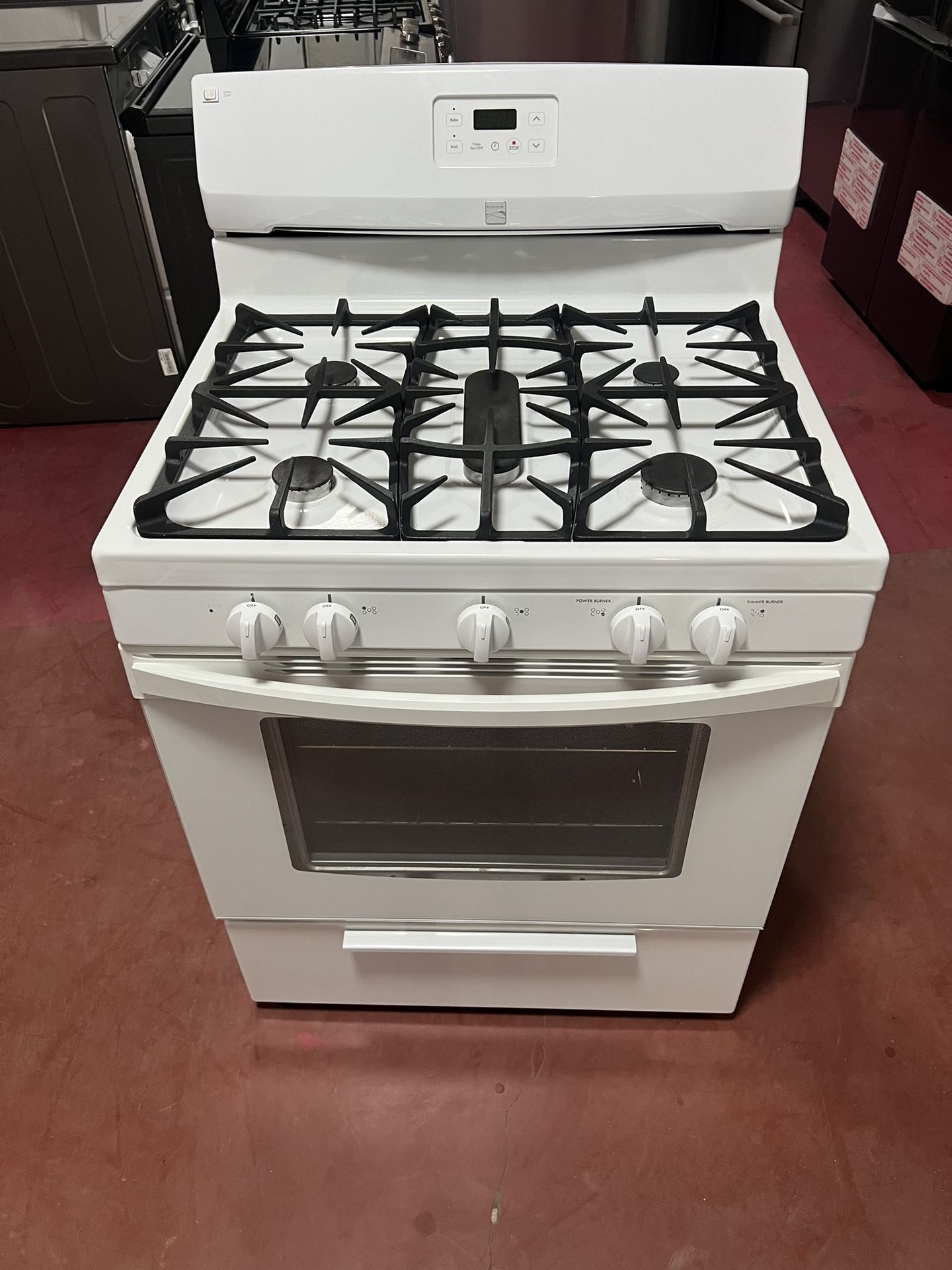 Kenmore 5-burner gas stove in perfect condition, delivered to your home and installed with a 3-month warranty
