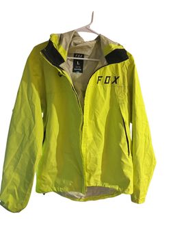 fox waterproof mountain biking jacket in neon yellow