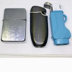 Lot Of.3 Lighters Golf Lighter Vintage Zippo Style 