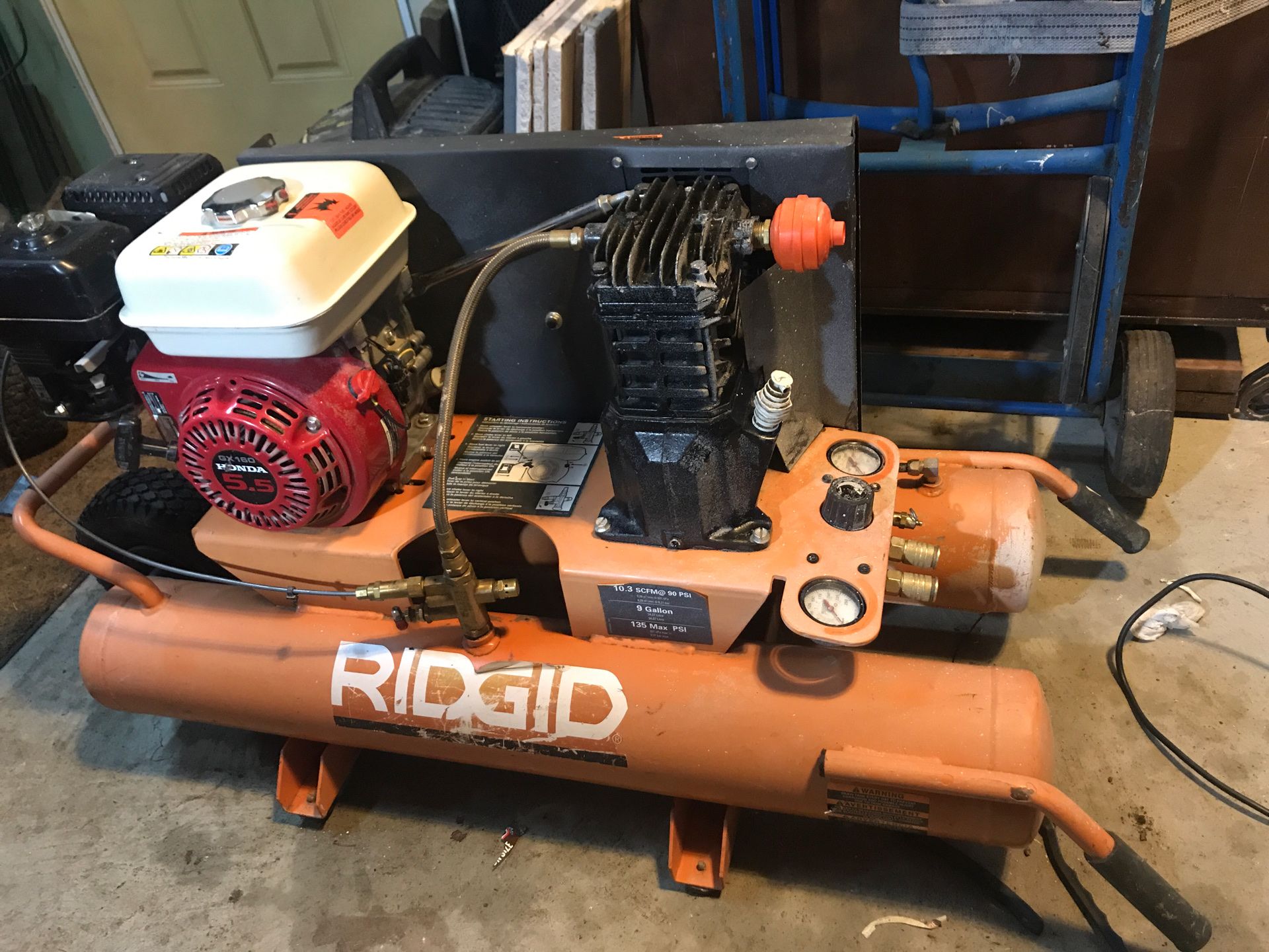 Gas Powered Air Compressor Rigid Twin GP90135A