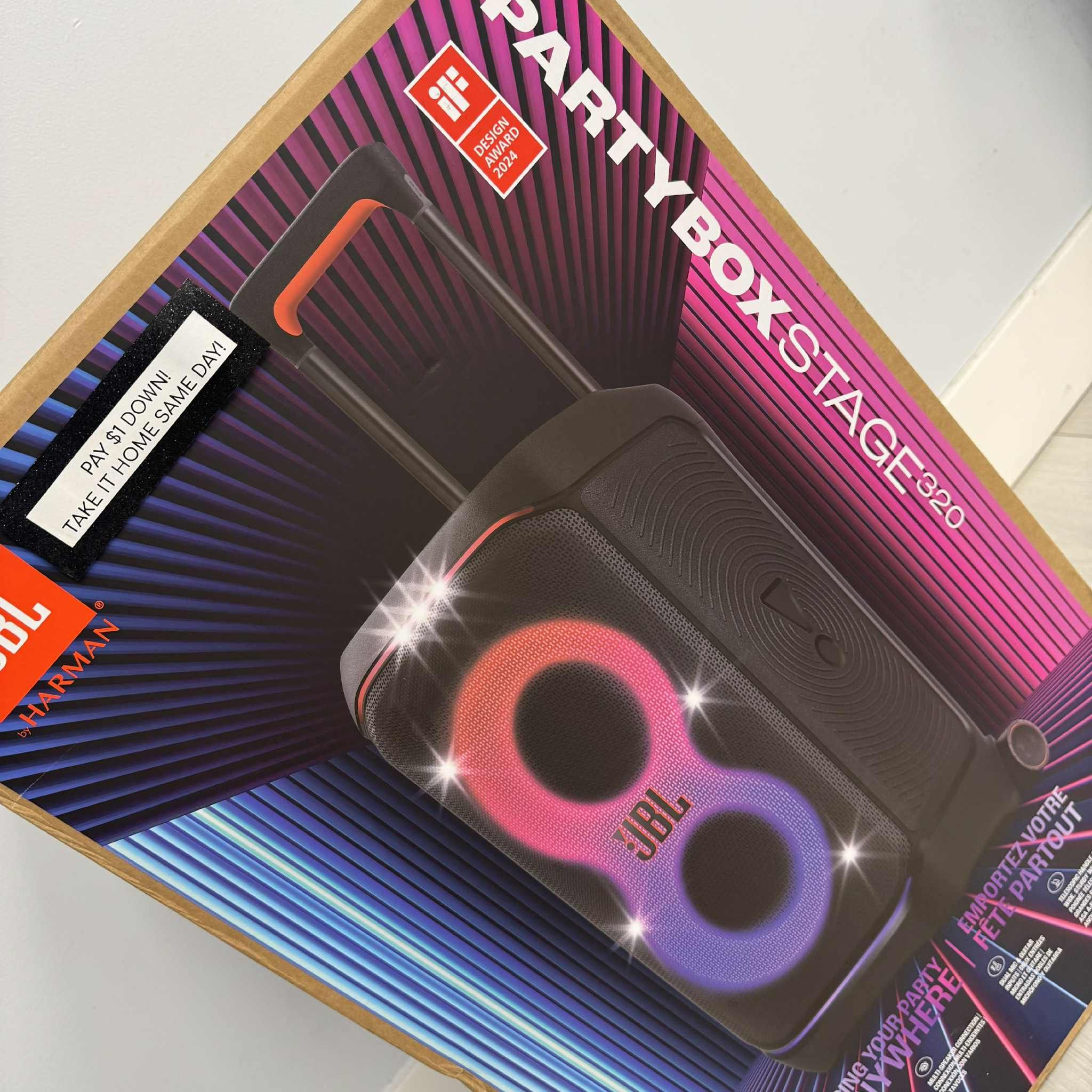 JBL Partybox Stage 320 Bluetooth Speaker New - Pay $5 DOWN AVAILABLE - NO CREDIT NEEDED