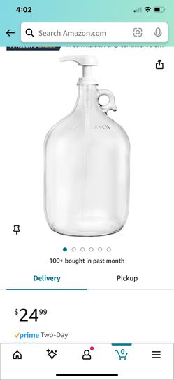 Glass 1 Gallon Bottle With Pump For Laundry Soap Or Shampoo