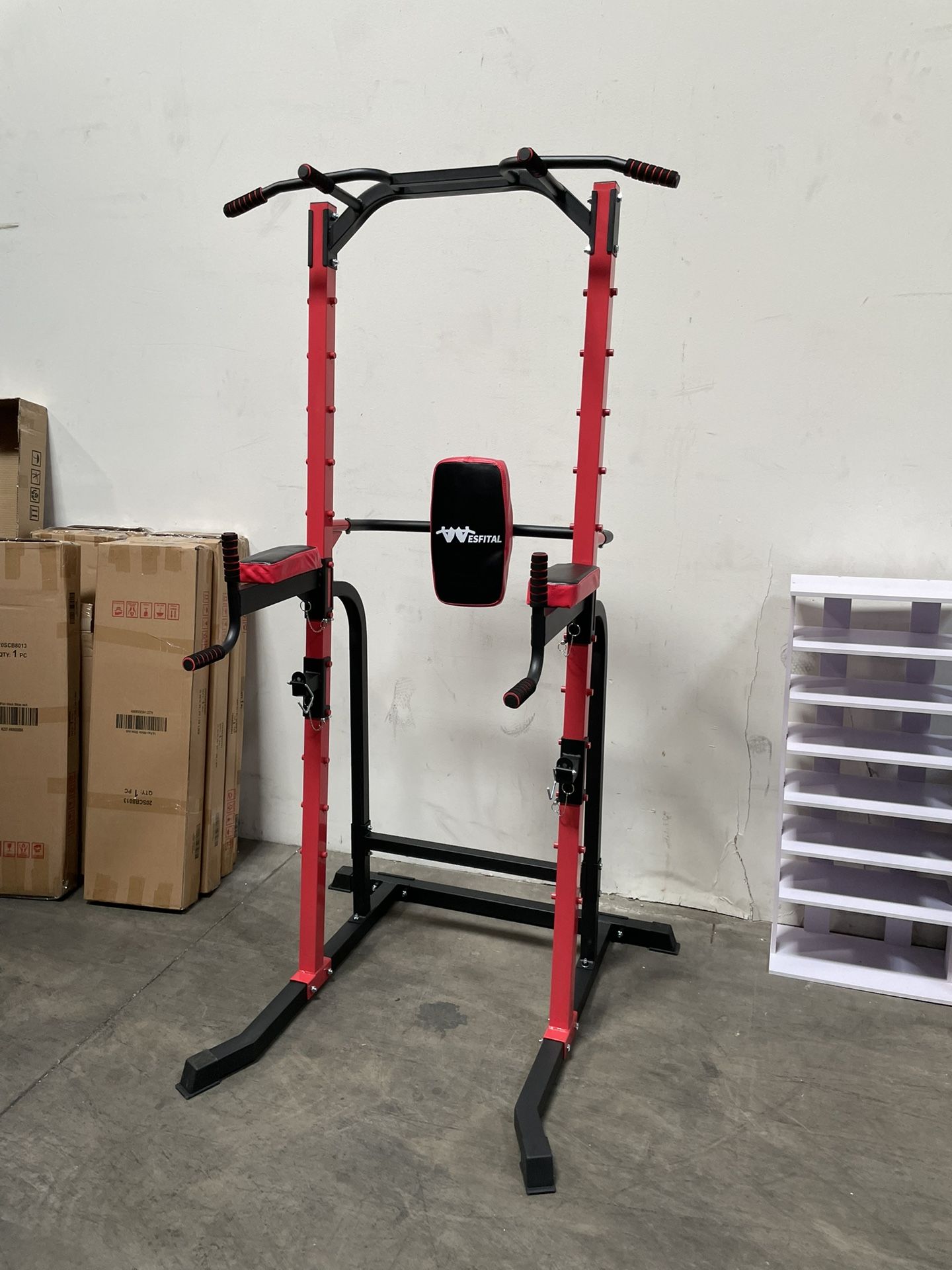 New 550 lbs Capacity Pull Up Bar Power Tower Dip Stands Fitness Exercise