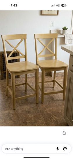 Solid bar stools from pier one