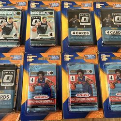 Panini Basketball Lot of 8 Blister Packs Containing 2 Packs and 3 Assorted Cards