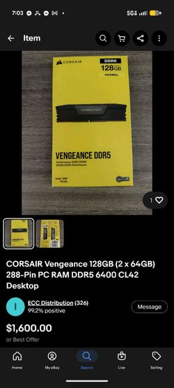 Corsair ram 32 gb 7000hz