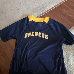 MILWAUKEE BREWERS WARMUP SHIRT MENS 2XL 