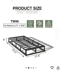9 inch twin metal box spring
