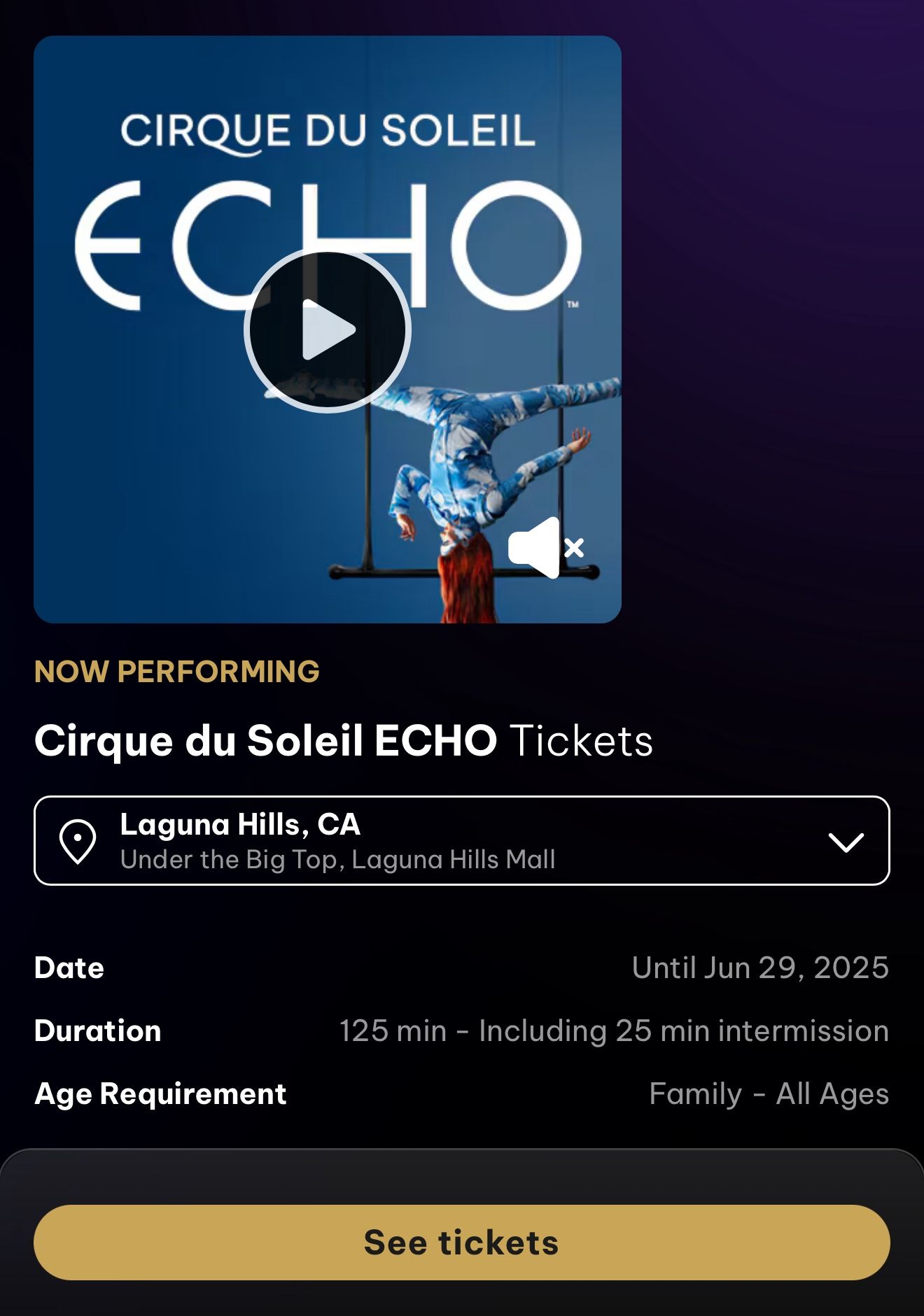 Cirque du Soleil ECHO June 15 @1pm