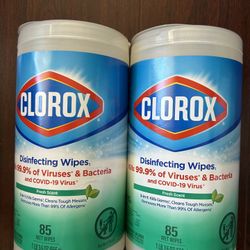 Big Size Clorox Disinfectant Wipes 85 Wipes $6 Each or 2 For $11