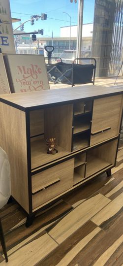 Modern Wood Storage Cabinet