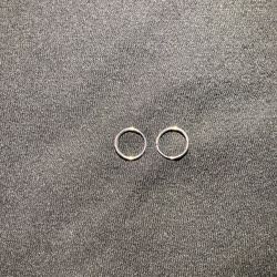 14K WHITE GOLD HOOP EARRINGS