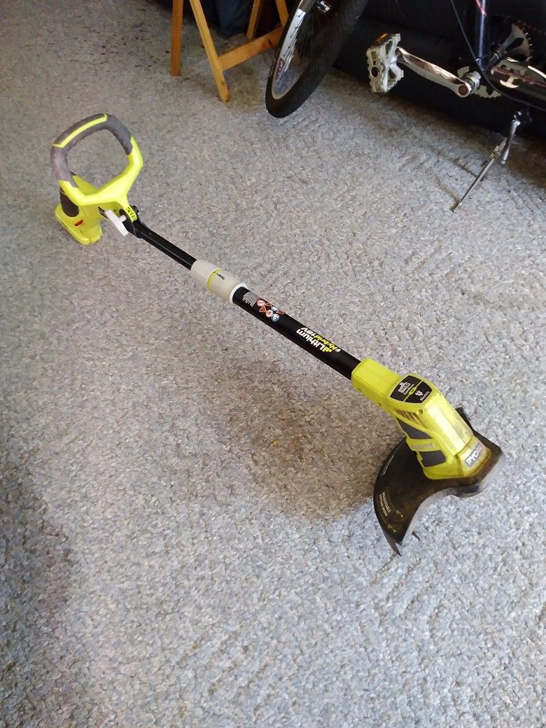 RYOBI. WEED EATER. &. EDGER. BATTERY &. ELECTRIC PLUG IN THE WALL. VERY QUIET