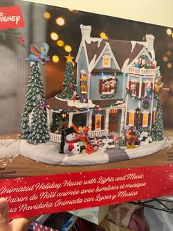Disney Animated Holiday House with Lights and Music