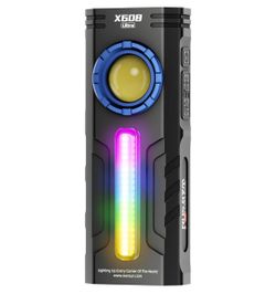 WARSUN X608 Ultra Flashlight Rechargeable, 2800 Lumens Magnetic Work Light Side COB Light • Aluminum Body • USB-C Charging • Multiple Light Modes • Ha