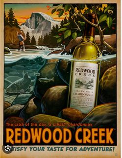 FREE WINE POSTERS FREE WINERY POSTERS NEW REDWOOD CREEK *
