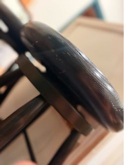 Set of 2 Swivel Bar Stools - Dark Wood / Espresso