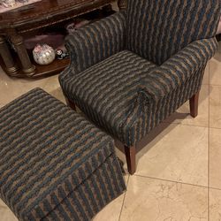 Accent Chair With Ottoman Smoke 