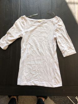 White Plain Top with medium length sleeves